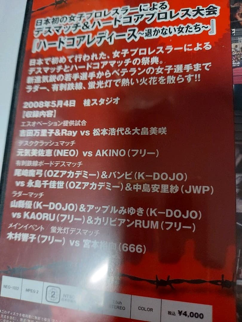 【レア】ハードコアレディース　DVD　女子プロレス