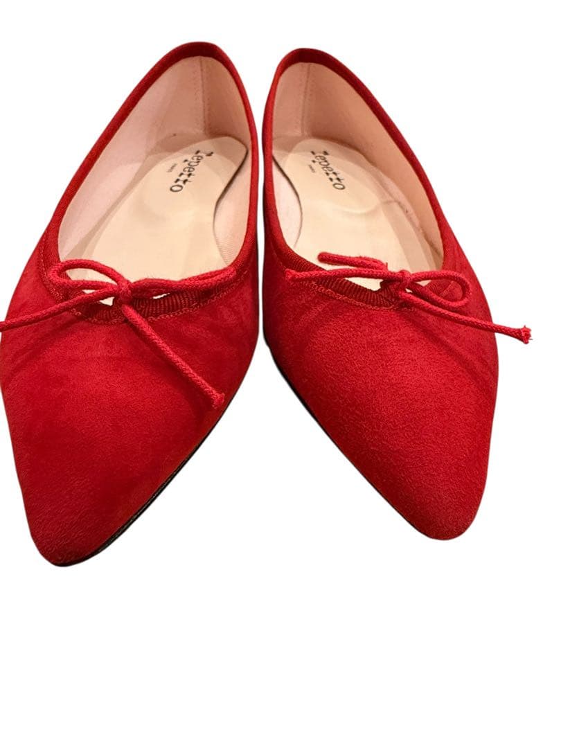 美品 Repetto レペット バレエシューズ ポインテッドトゥ レッド 36