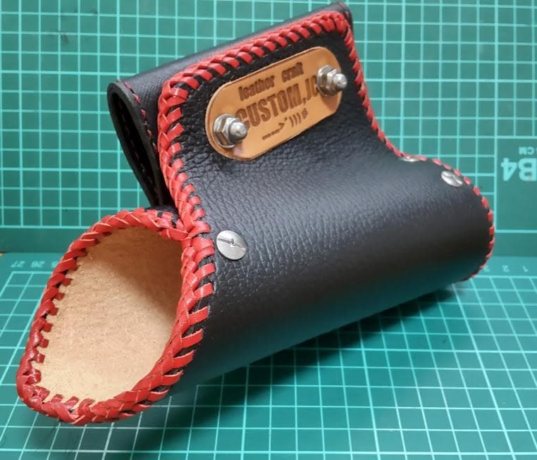 牛本革 タモホルスター 左刺し ホルダー ヘチ釣り 落とし込み チヌ