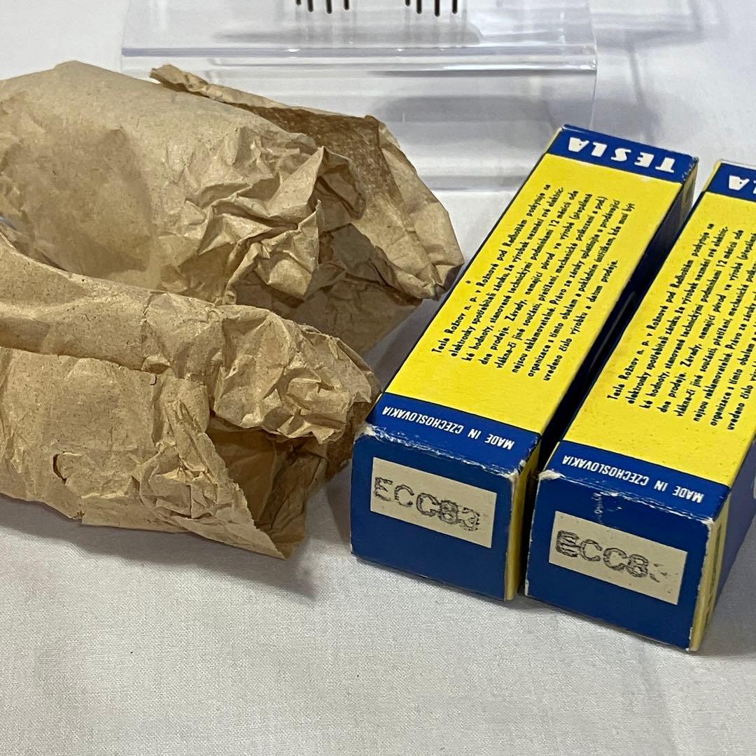 TESLA ECC83 NOS 真空管 旧チェコスロバキア製 2本セット -1