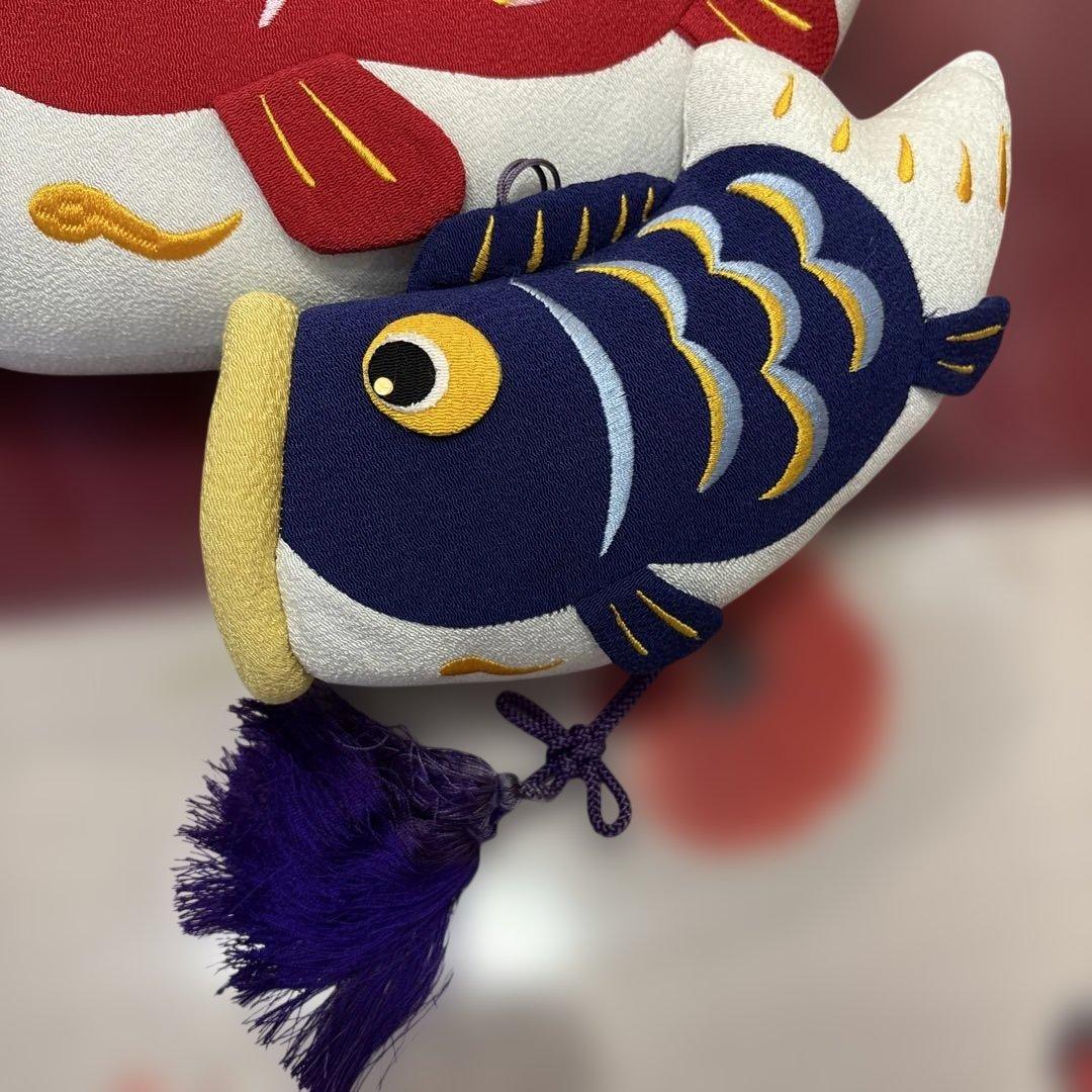 美品】ちりめん細工 吊るし飾り こいのぼり 端午の節句 初節句 室内用