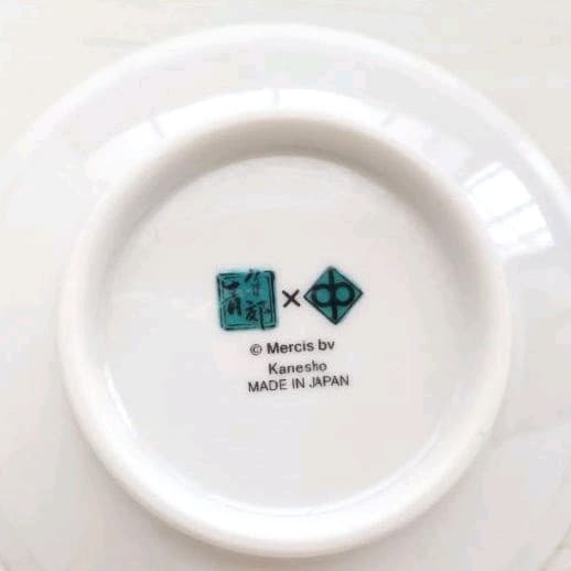 新品　ミッフィー ×九谷焼コラボ　10.3cm　豆皿　小皿　赤絵   青郊窯