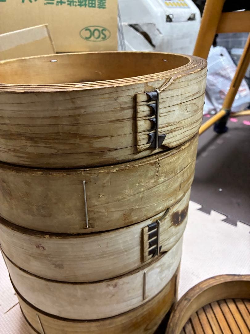 7個セットヒノキセイロ 檜セイロ 24cm かっぱ橋道具街購入 確かに1個3