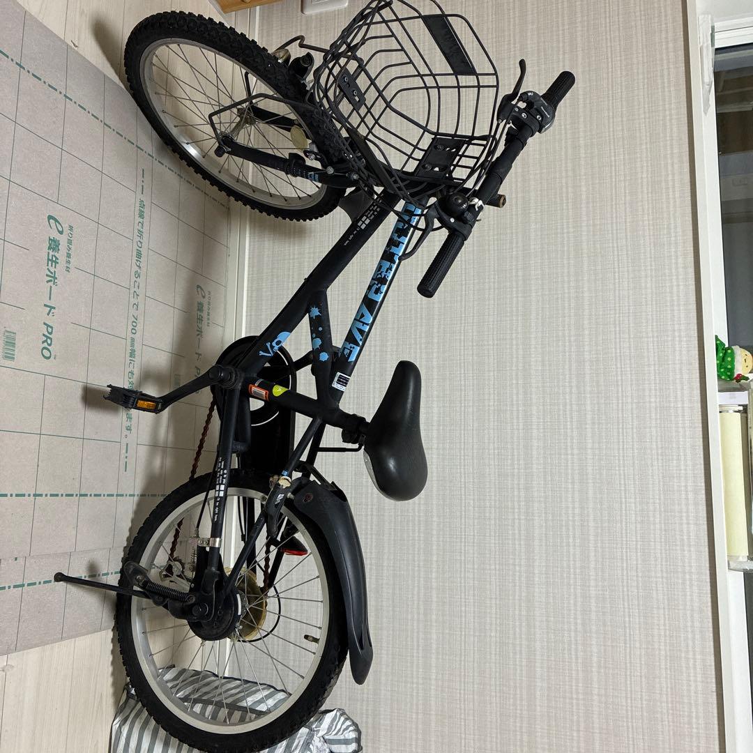 大阪　引き取り限定　黒い子供用自転車 前カゴ付き 子供自転車用スチール 前かご フロントバスケット 取り付けネジセット