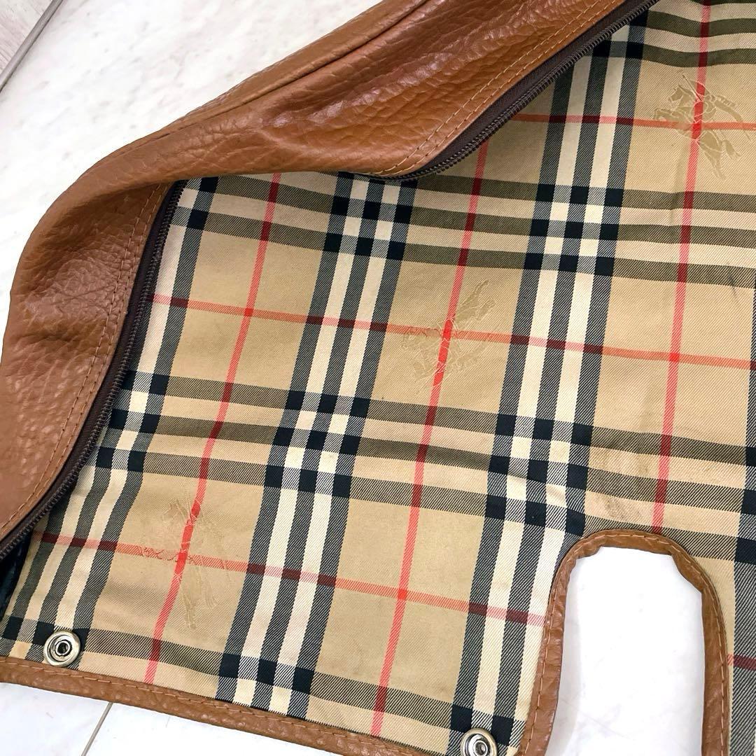 希少 バーバリー ノヴァチェック ゴルフバッグ キャディバッグ 本革