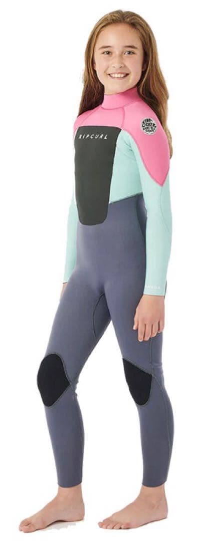RIPCURl フルスーツ 14サイズ ピンク/ミント 子供用 ガールズ キッズウェットスーツ リップカール キッズ オメガ 3