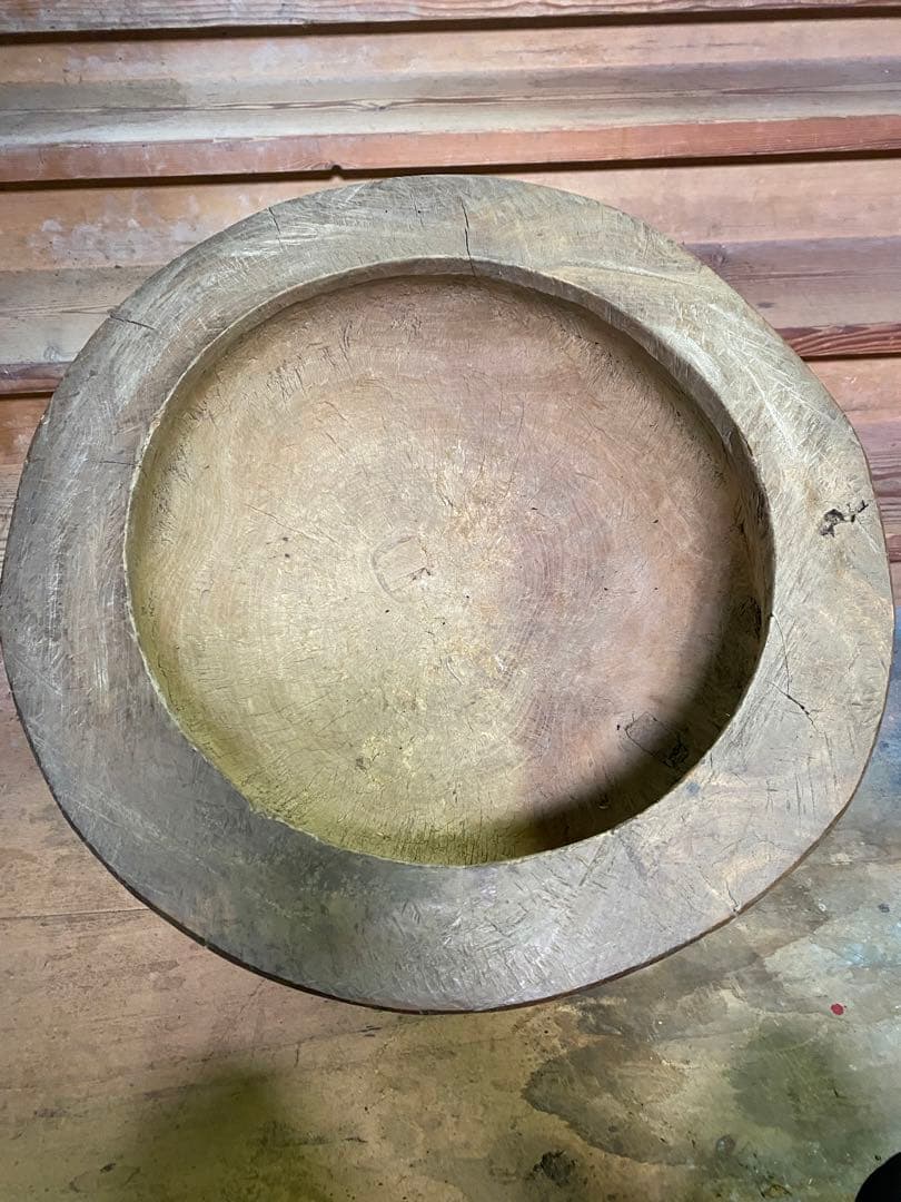 お餅つき 臼 レトロ 置物 工芸品 骨董品 インテリア 017