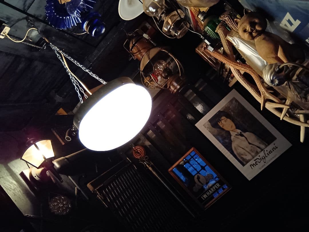 希少 明治期〜大正期 乳白硝子 吊り下げ ペンダント ランプ - メルカリ