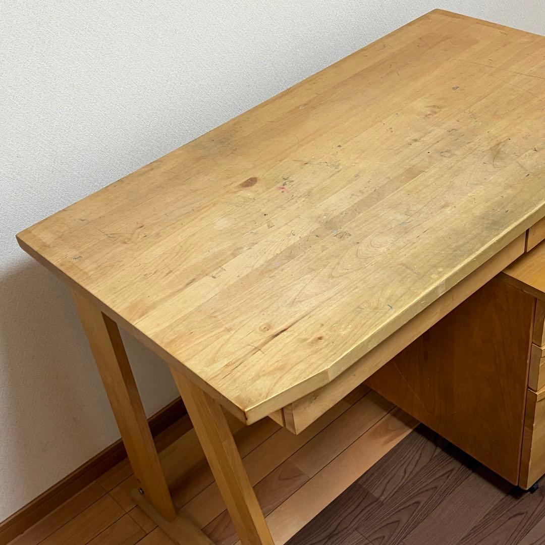 ①《デスクのみ》ACTUS REVE 木製シンプルデスク ⭐︎棚別売です