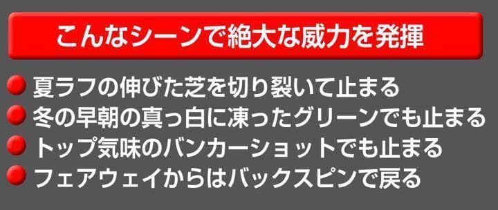 【選べる2本】世界最強バックスピン！止まって戻って寄せワン連発の激スピンウェッジ