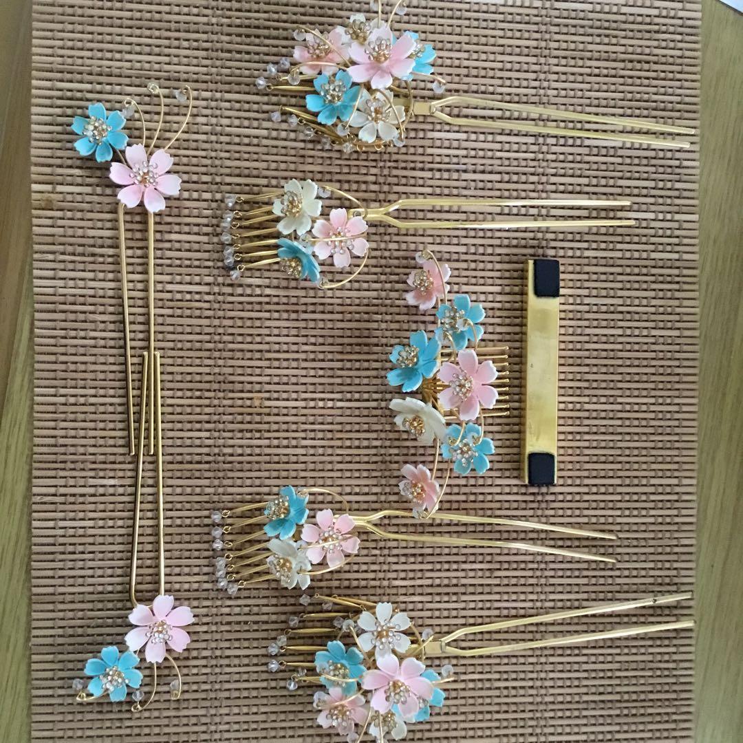 花嫁かんざし　　パステル調　　尾長付き　　限定お値下げ 楽天市場】はなころもかんざし夫婦鶴セット【ブライダル】【花嫁】【和