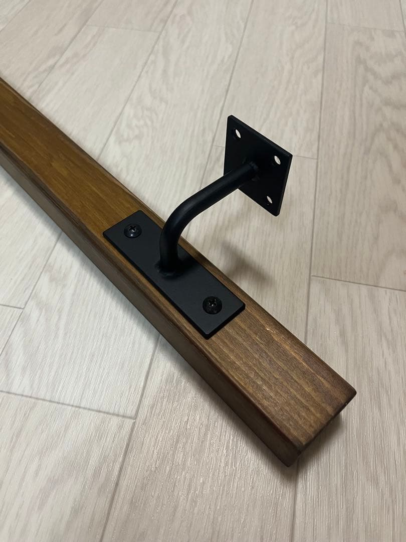 ウッド手摺り 80cm 階段手すり 壁手すり 木とアイアンの通販はau PAY