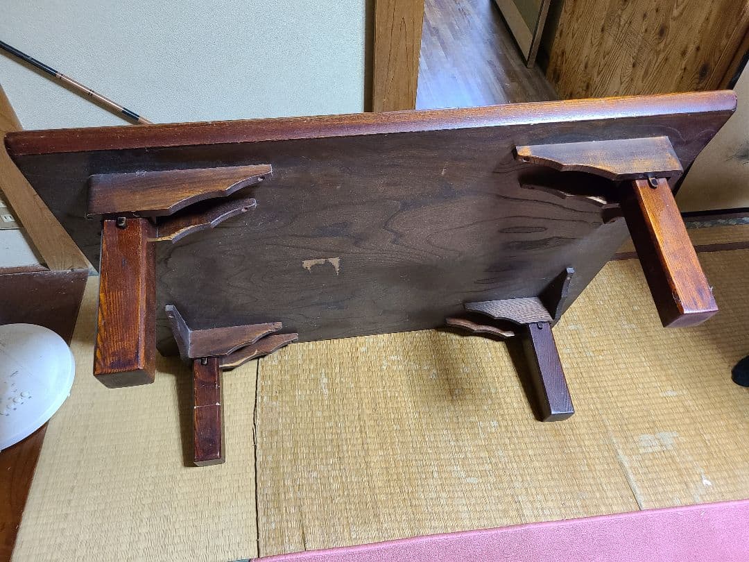 桜一枚板テーブル 1970年頃アンティーク 昭和レトロ