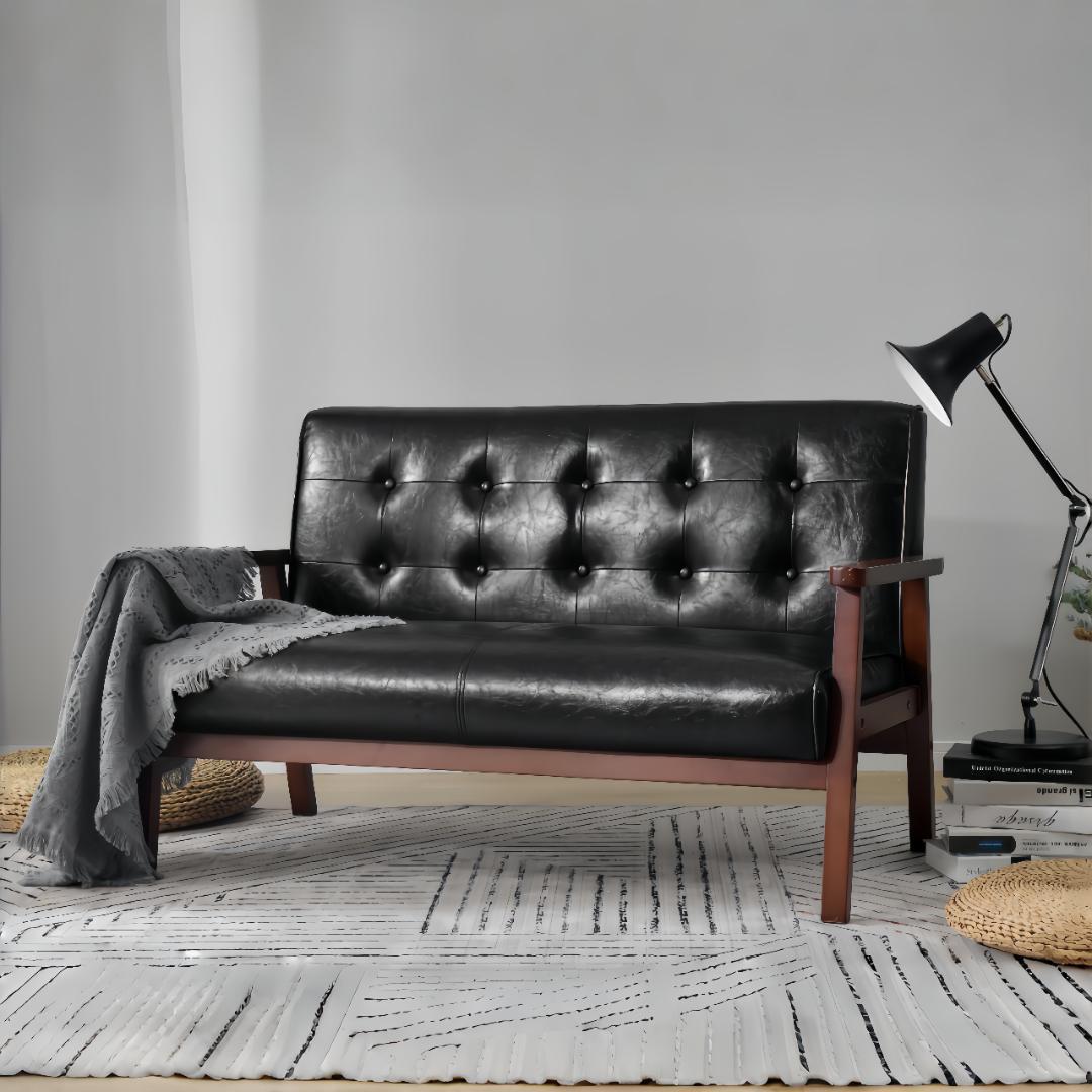 超人気！西海岸風2人掛けソファ ブラック 黒 北欧モダン　ソファ　BLACK 楽天市場】カウチソファ 3人掛け 2人掛け カウチソファー ブラック