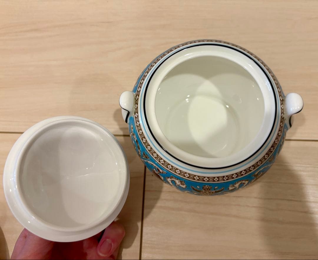 《美品》 フロレンティーン ターコイズ ティーセット　12点