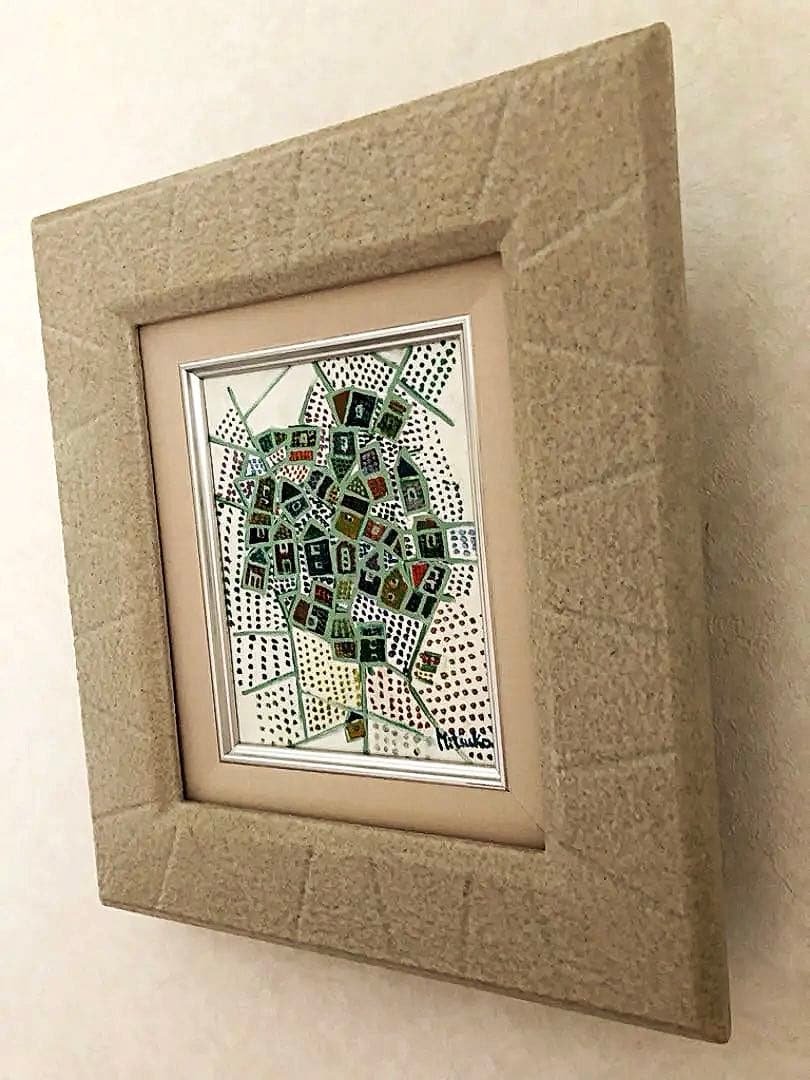 絵画 額装 油絵 田園 集落 Mituko作 - メルカリ