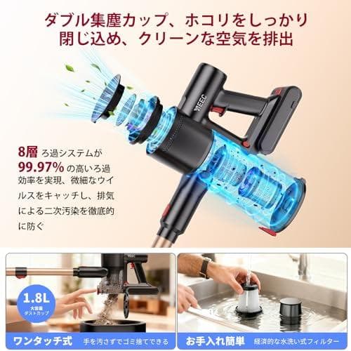 掃除機 コードレス【2027先行バージョン 業界初独立モーター自走式