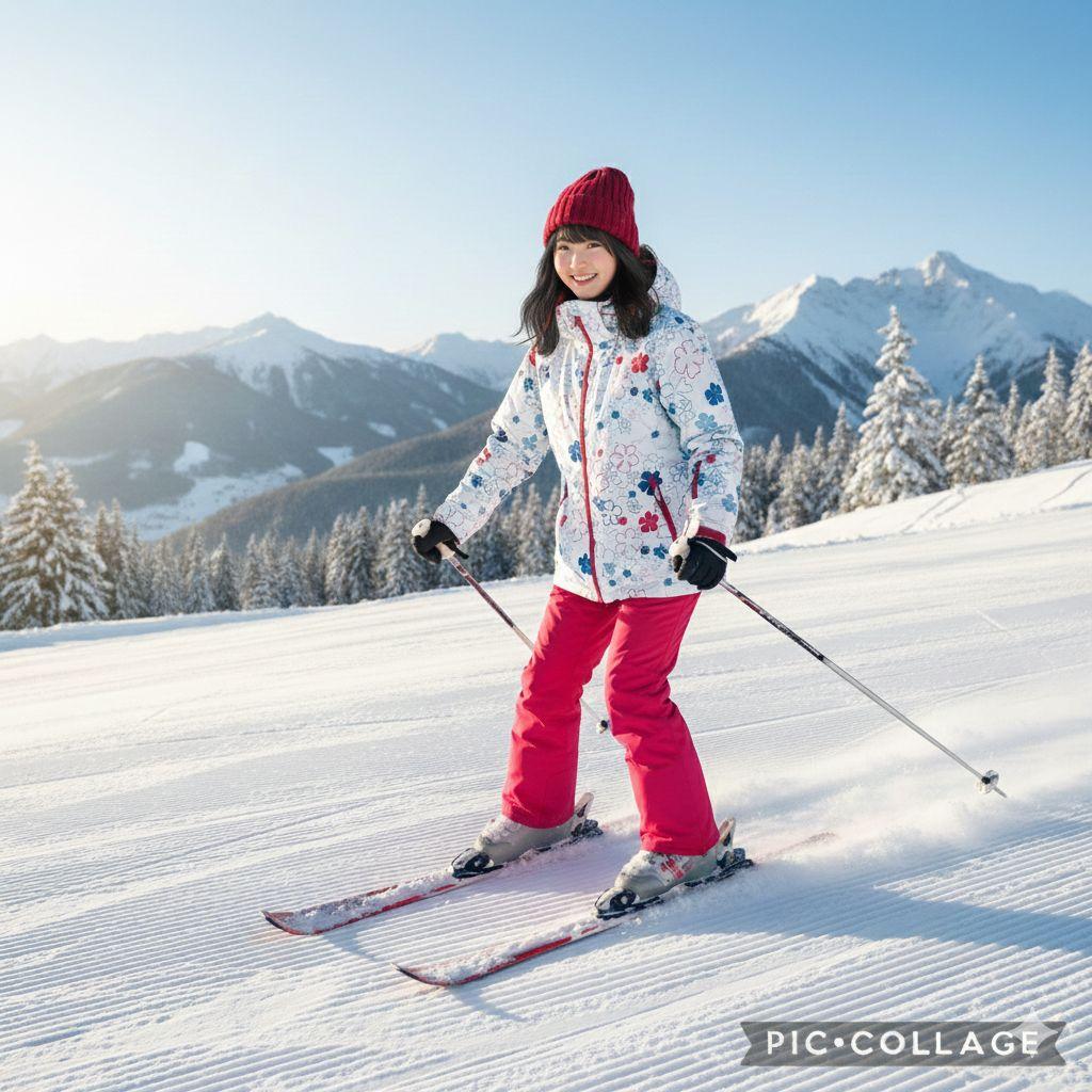 美品 Phenix クリスタルガールズ スキーウェア 160 花柄×ピンク 上下