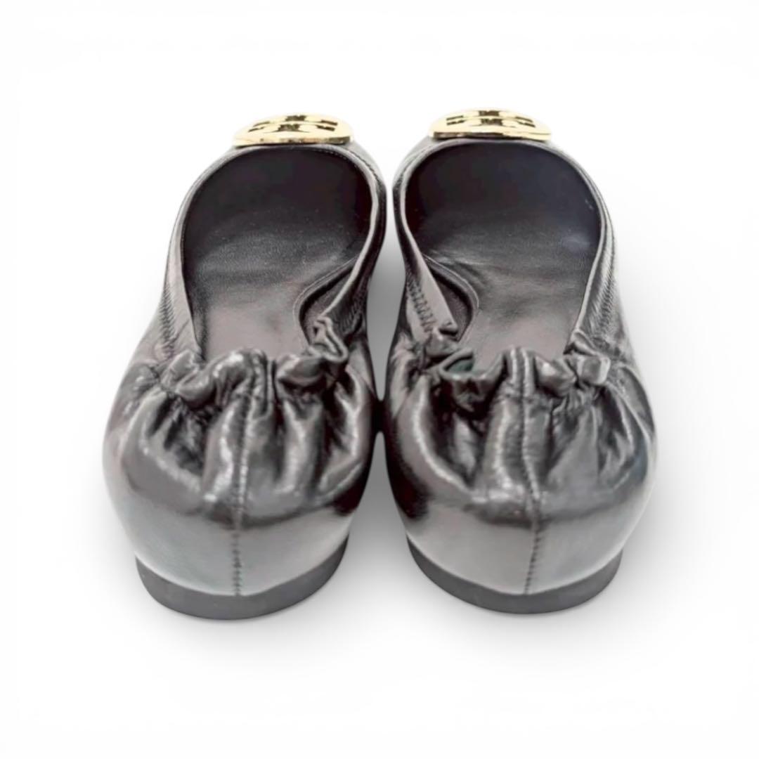 【極美品】Tory Burch バレエシューズ 黒 22.5cm 定番人気 上品