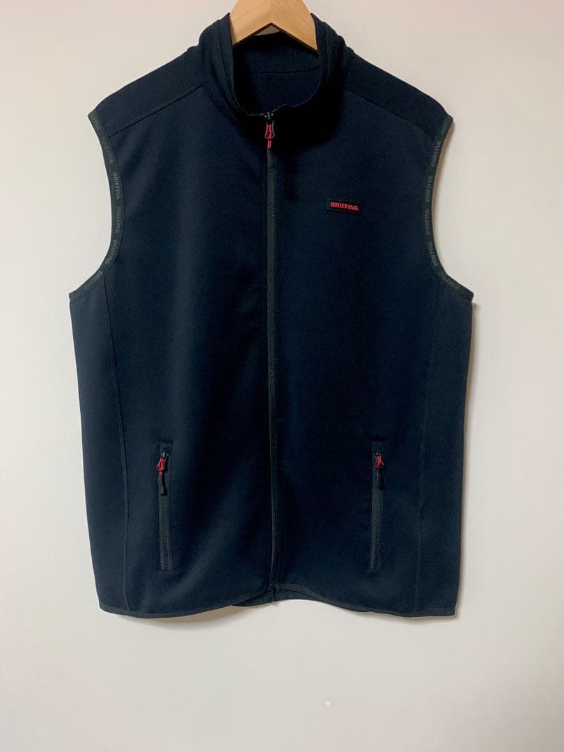 ブリーフィング フルジップ ダブルジップ ベスト ３Dロゴ エンボスロゴ XL BRIEFING（ブリーフィング） ゴルフ メンズ 3D ロゴ パーカー