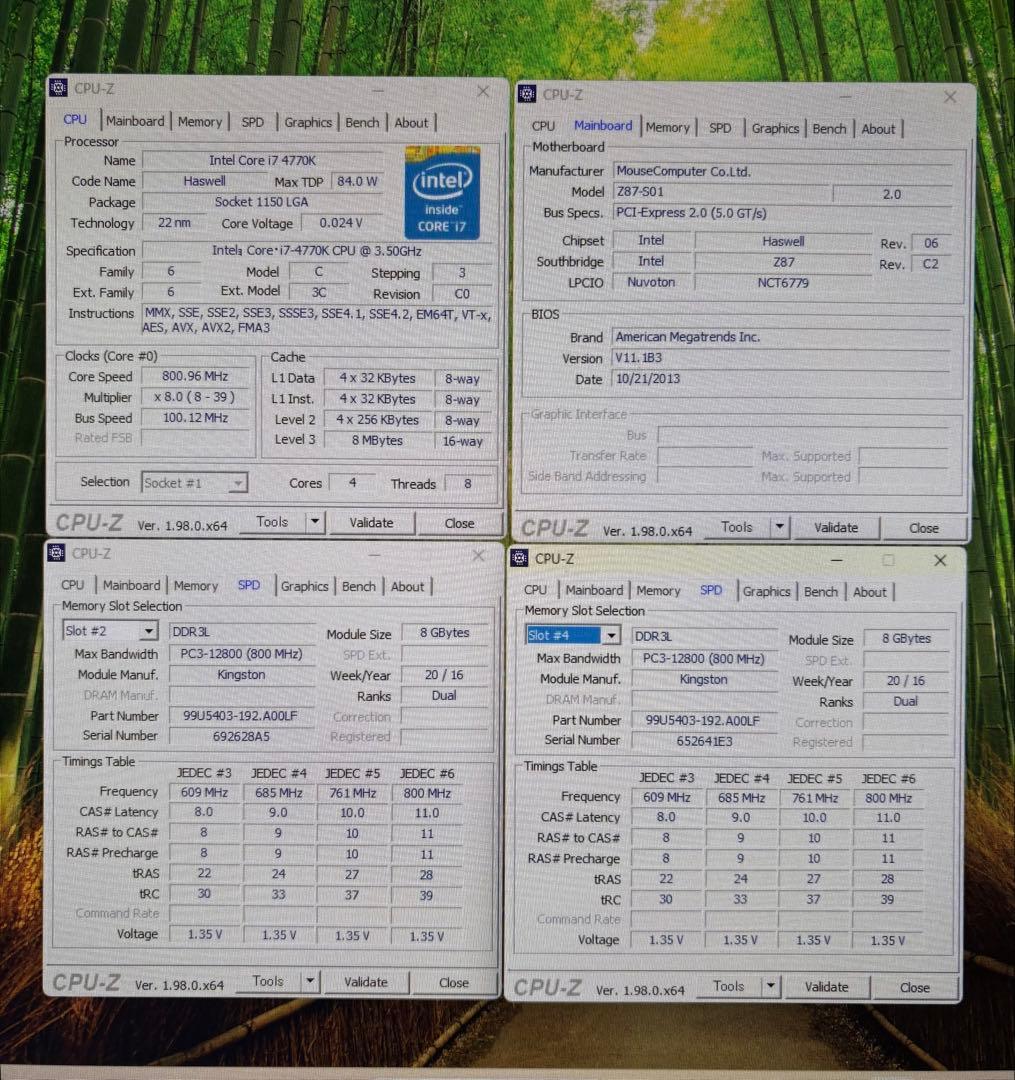 自作PC/Core i7-4770K/メ16/256GB/Office2021