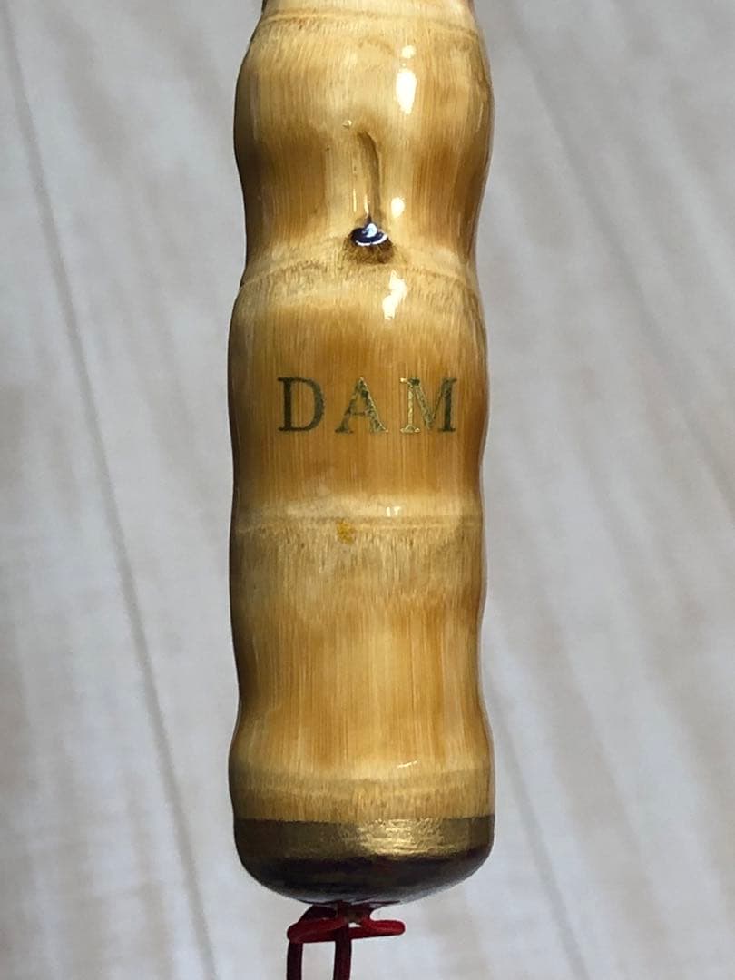 DAM 釣りロッド和竿風 2本継ぎ ハゼ・チヌ・筏釣り 漆塗り 螺鈿細工 美