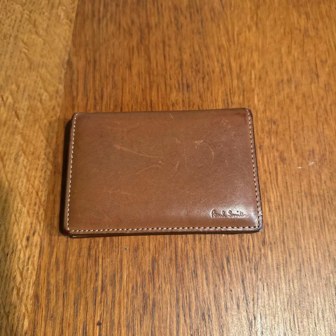 Paul Smith ブラウン レザー カードケース - メルカリ