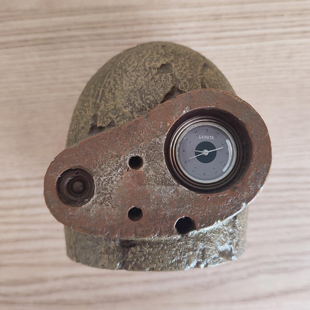 動作中】天空の城 ラピュタ ロボット兵 巨神兵 飛行石 置時計 ジブリ