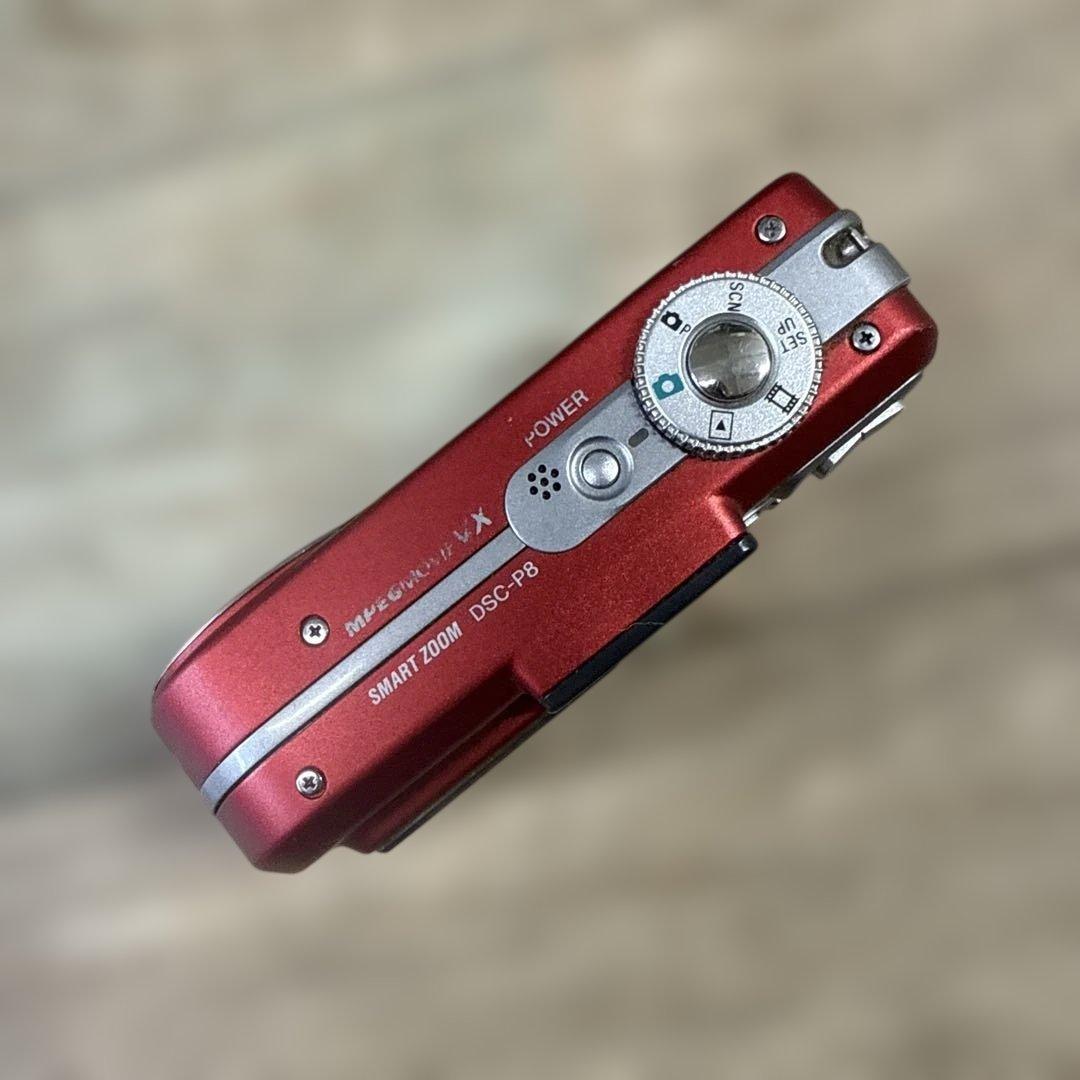 SONY Cyber-shot 3.2メガピクセル レッド DSC-P8 - メルカリ