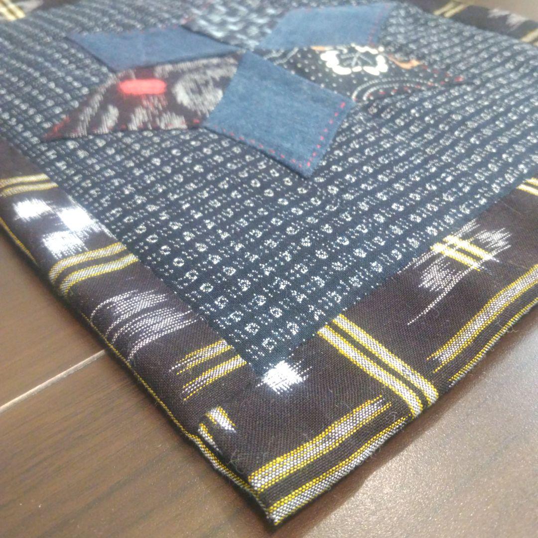 藍染古布パッチワーク敷物(34×27)A - メルカリ