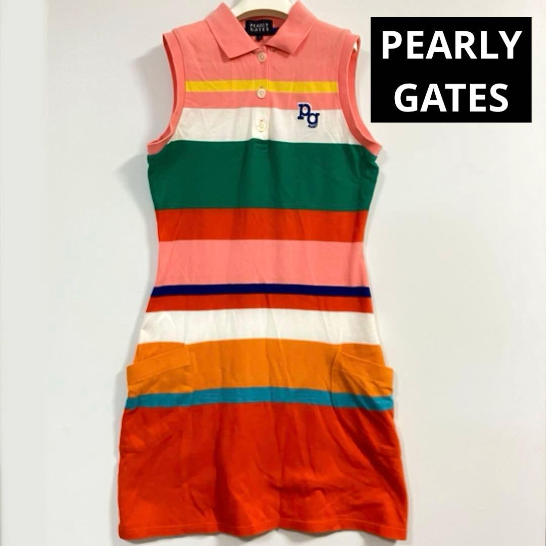 PEARLY GATES パーリーゲイツ ノースリーブ ワンピース マルチカラー