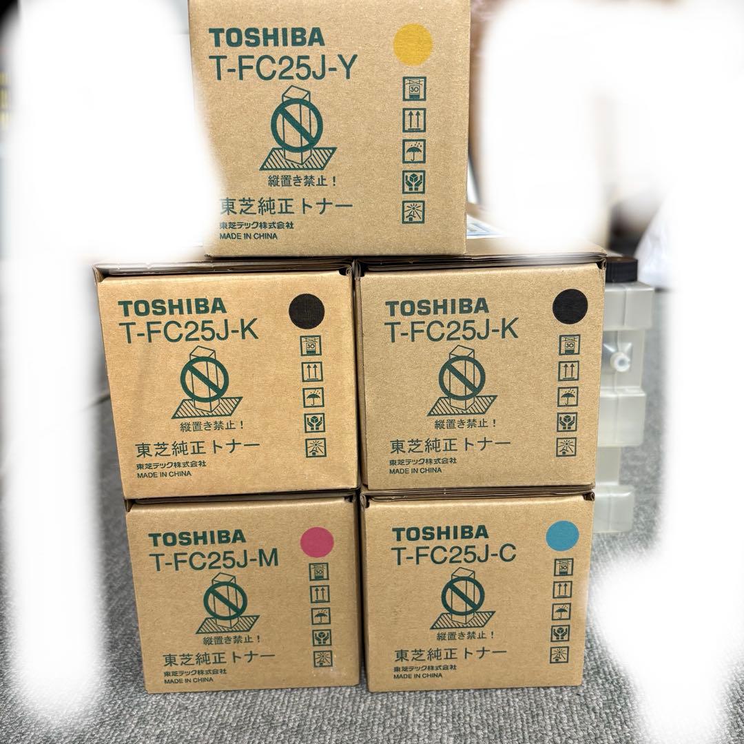 TOSHIBA トナー T-FC25J 4色セット(黒×2) - メルカリ