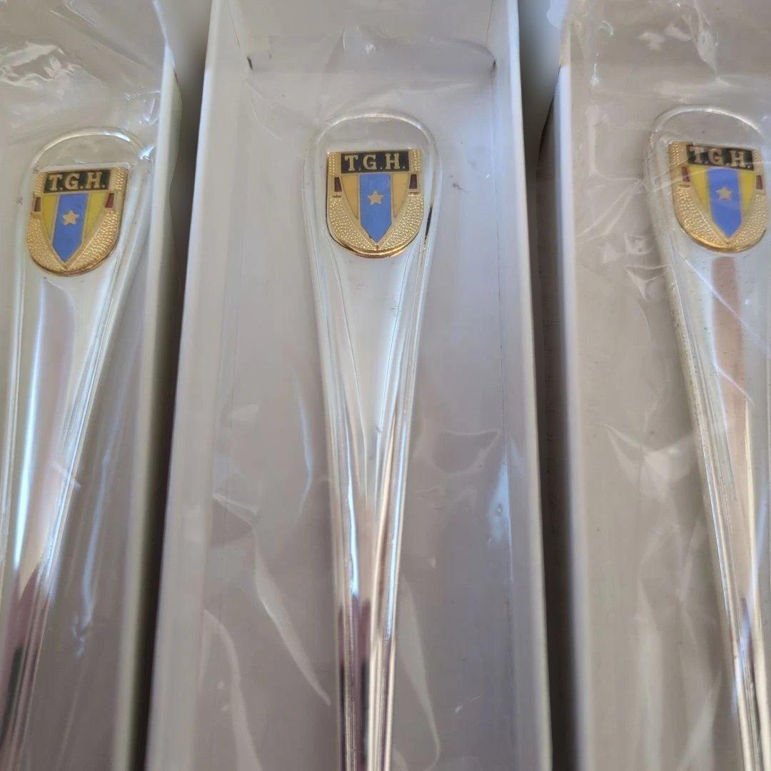 未使用】常盤木学園 スプーン3本セット 旧ロゴ 希少 18-10ステンレス