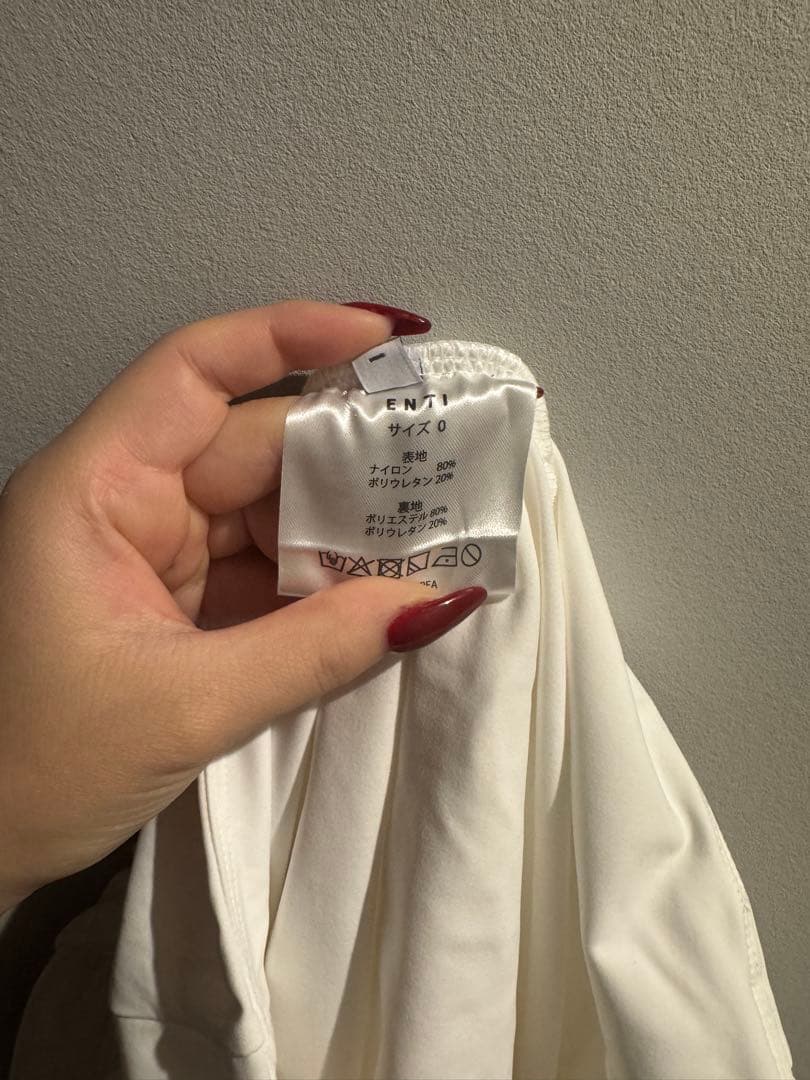 ENTI GOLF ゴルフウェア ホワイトフレアスカート ウエストゴム - メルカリ