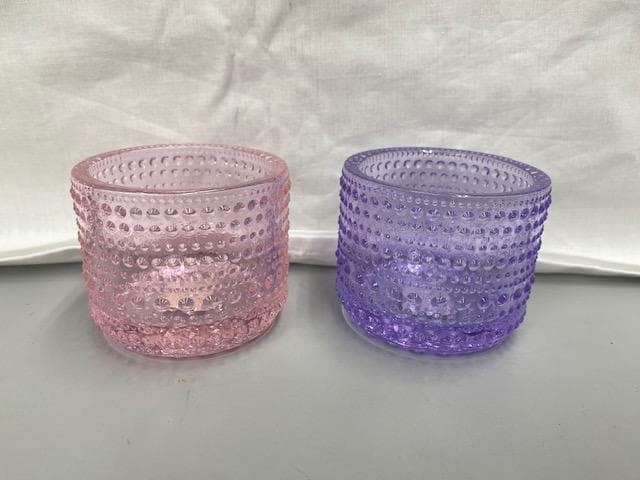 未使用　イッタラ カステヘルミ　キャンドルホルダー　ラベンダー＆ペールピンク イッタラ カステヘルミ キャンドルホルダー 2個セット ラベンダー