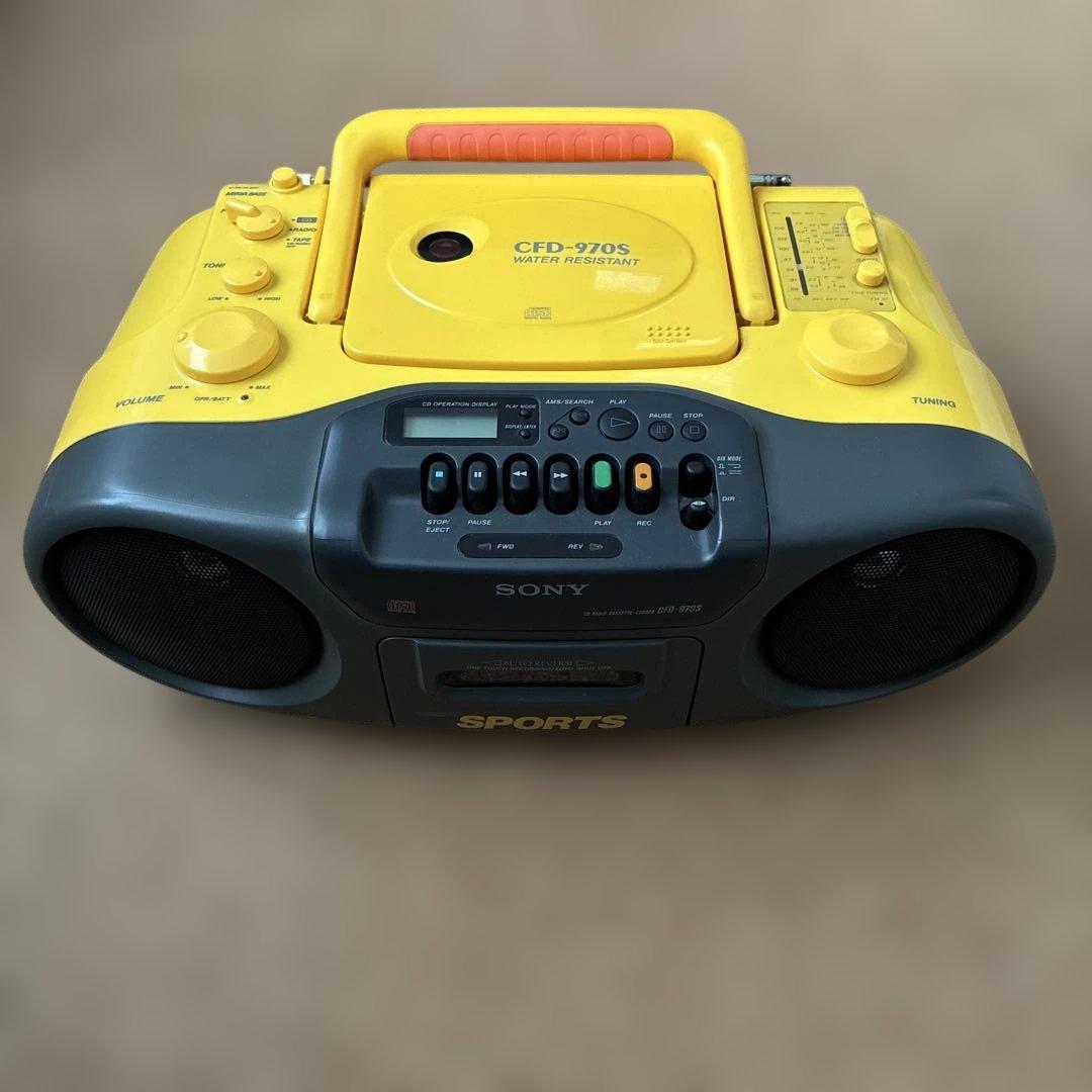 SONY SPORTS CFD-970S *ジャンク品 Sony Sports Boombox 1990s CFD-970 Water Resistant CD Cassette