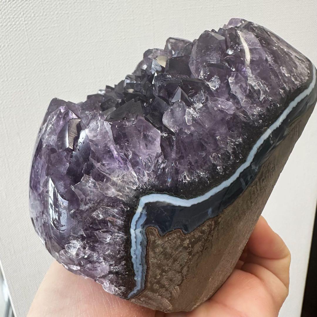 金運】濃紫の煌めきウルグアイ産☆アメジストクラスターパワーストーン