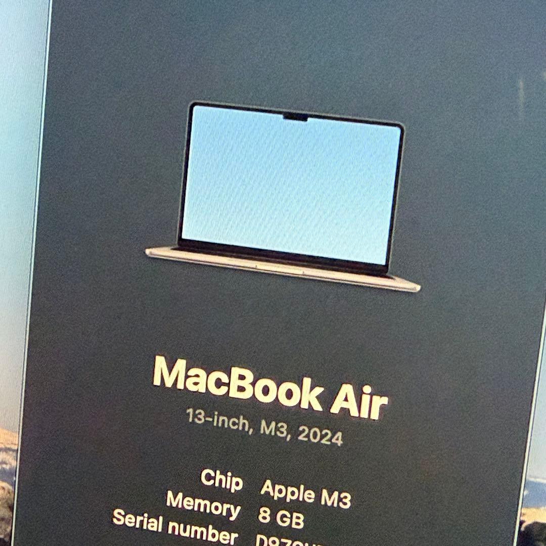 MacBook Air M3 8GB 256GB 2024 US配列 - メルカリ