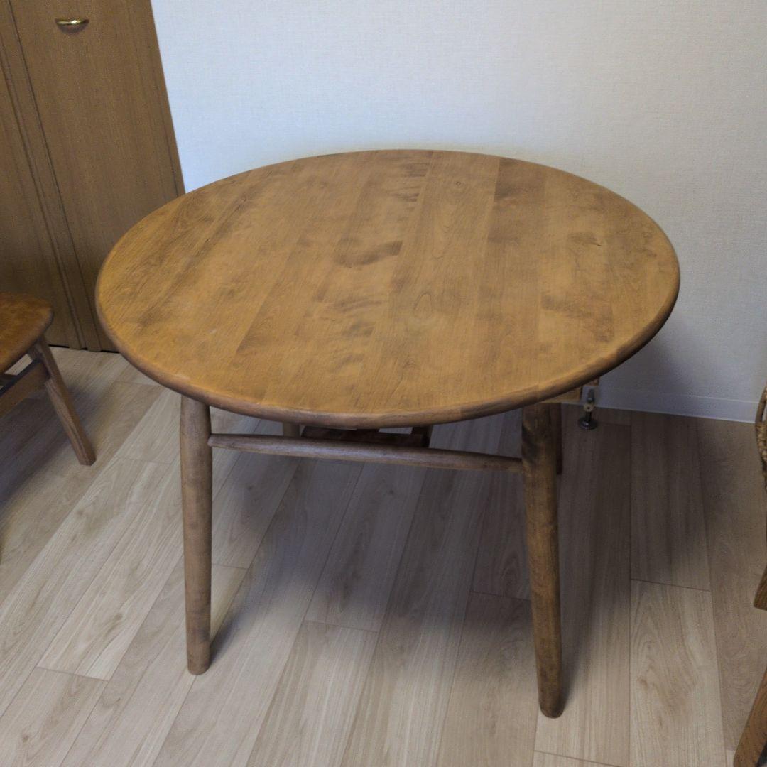 1/26値下げ 関家具 ロジー円形 90cm ダイニングテーブル 椅子は別出品