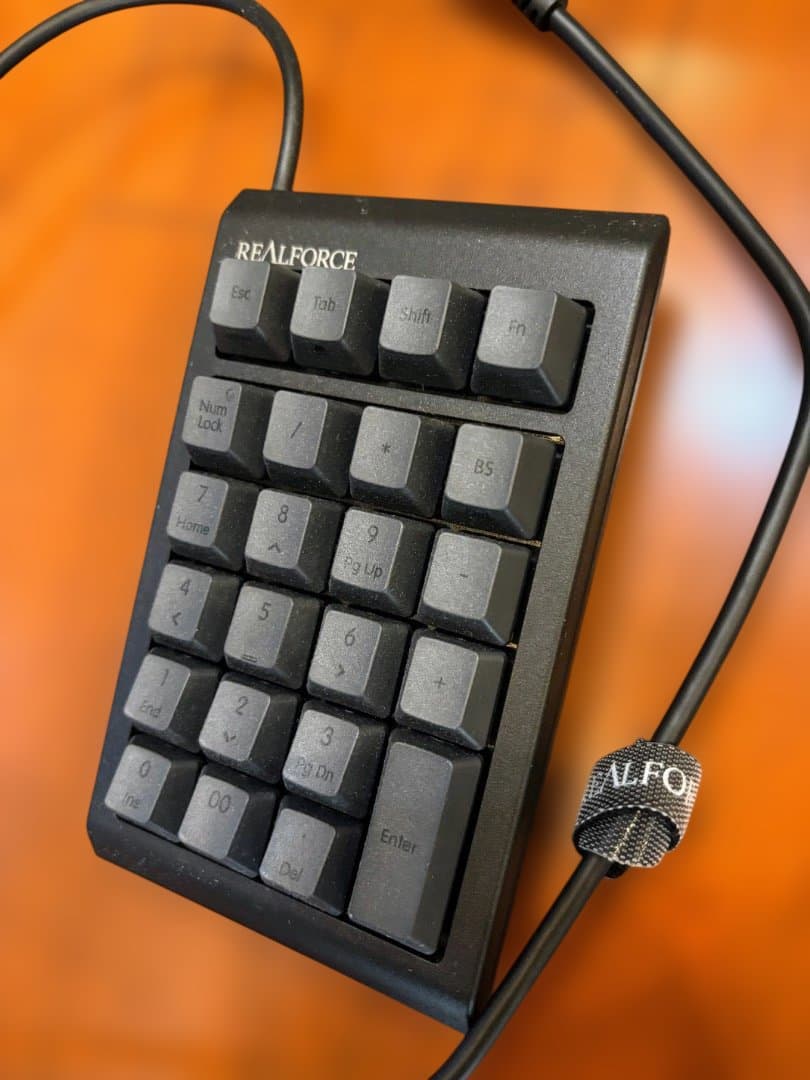 美品：REALFORCE TUX11 テンキー USB接続 ブラック - メルカリ