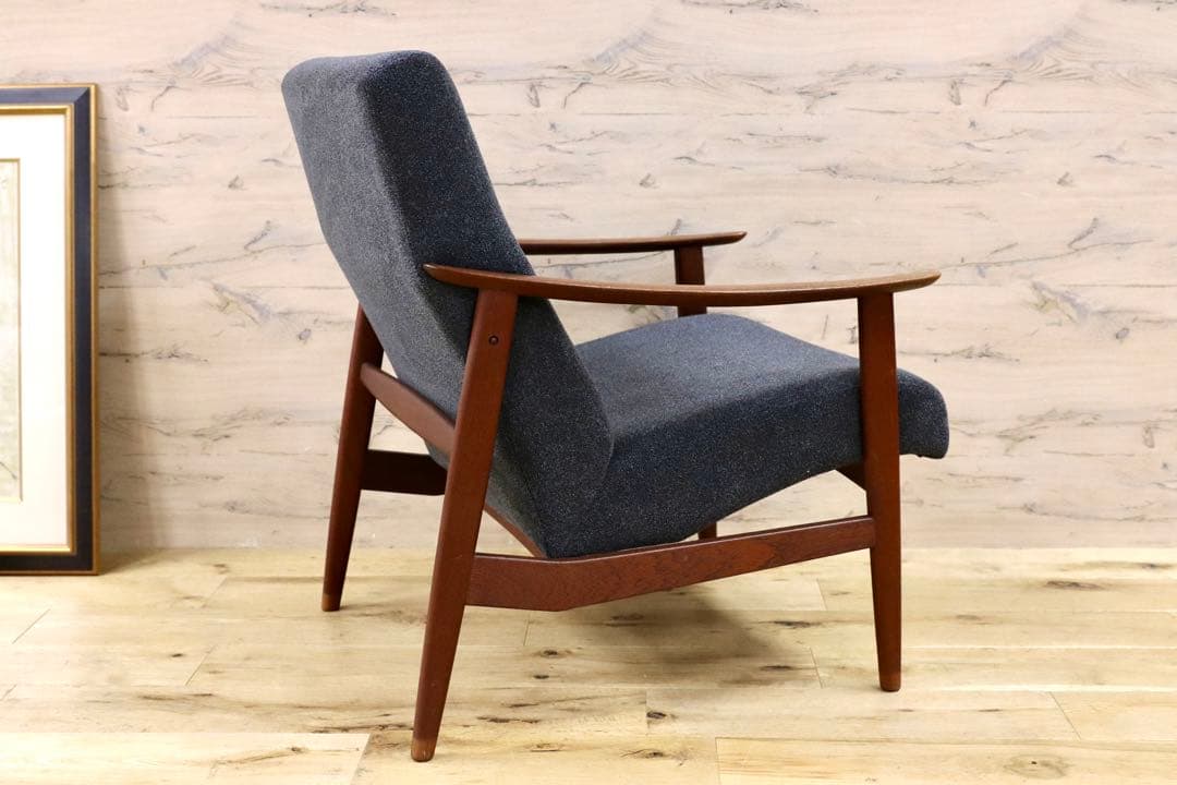 GMFK822B○北欧スタイル ヴィンテージ イージーチェア アームソファ