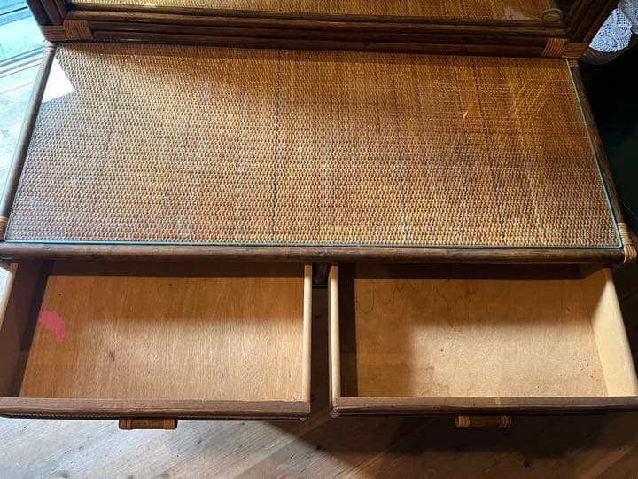 籐 ラタン ドレッサー 鏡台 インテリア 昭和レトロ 椅子 - メルカリ