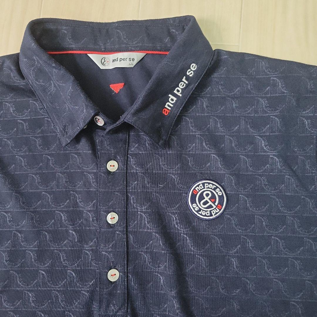 美品 and per se ネイビー 長袖ポロシャツ LLサイズ メンズ | Shop at