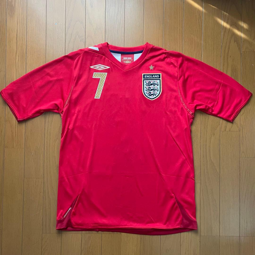 イングランド代表 2006-08 ベッカム アウェイ ユニフォーム - メルカリ