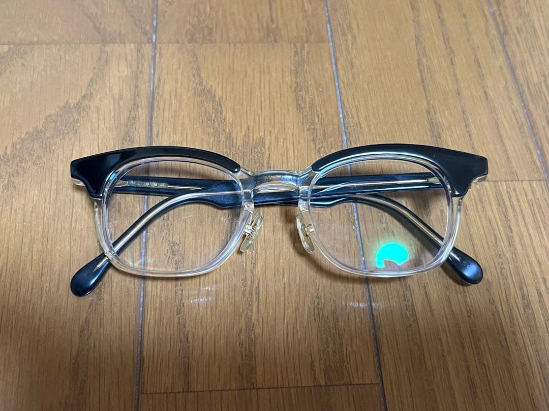 中古品 白山眼鏡 POST TWO-TONE ブルーxクリア - メルカリ