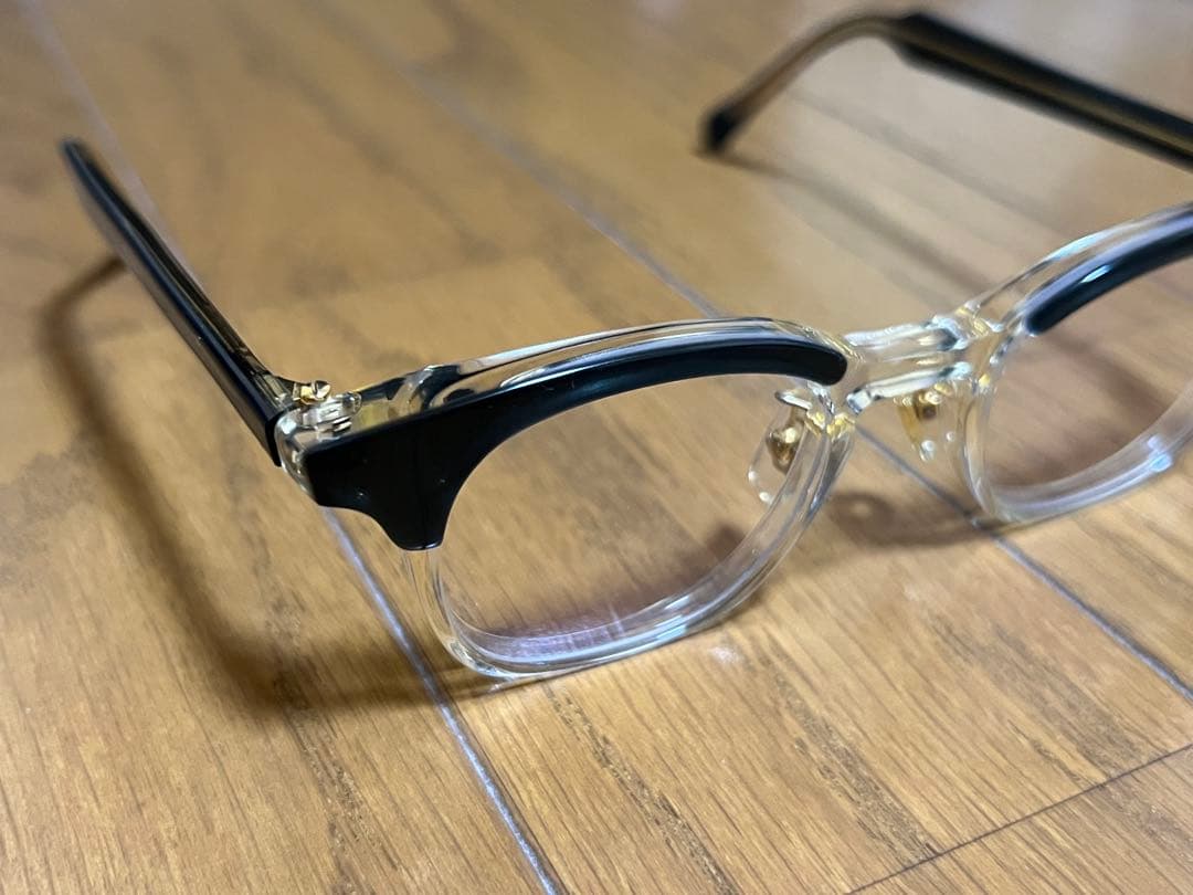 中古品 白山眼鏡 POST TWO-TONE ブルーxクリア - メルカリ