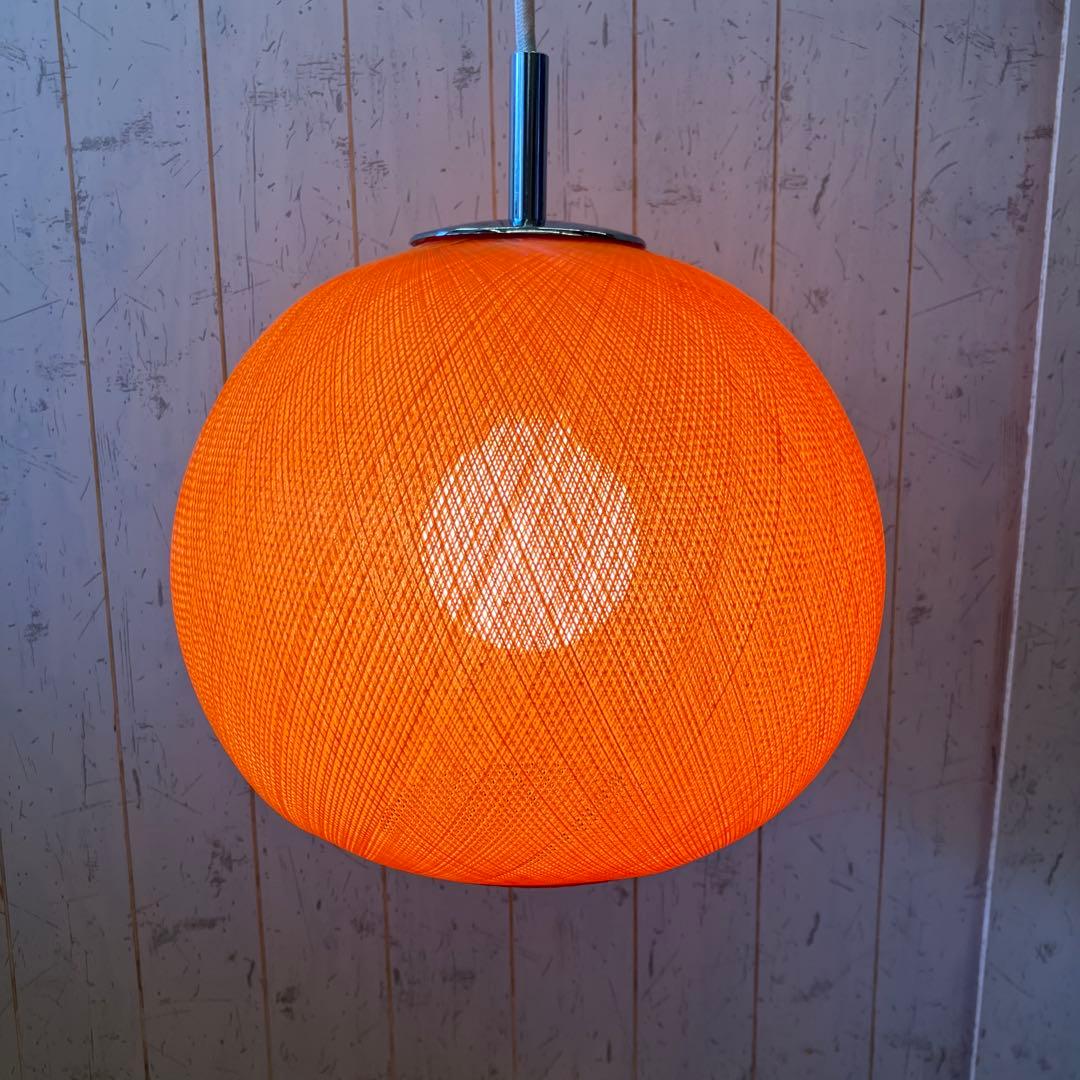 昭和レトロ 東芝 TOSHIBA電球 ペンダントライト IP-6175 オレンジ