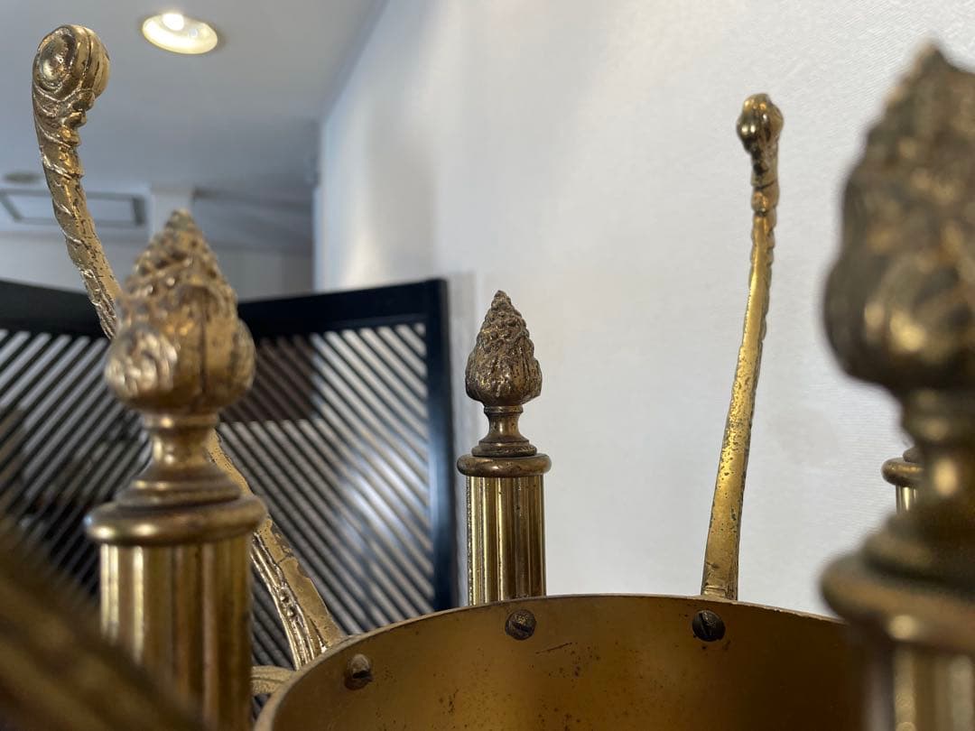 アンティーク ポールハンガー 真鍮 エレガント アールデコ イタリア製 希少