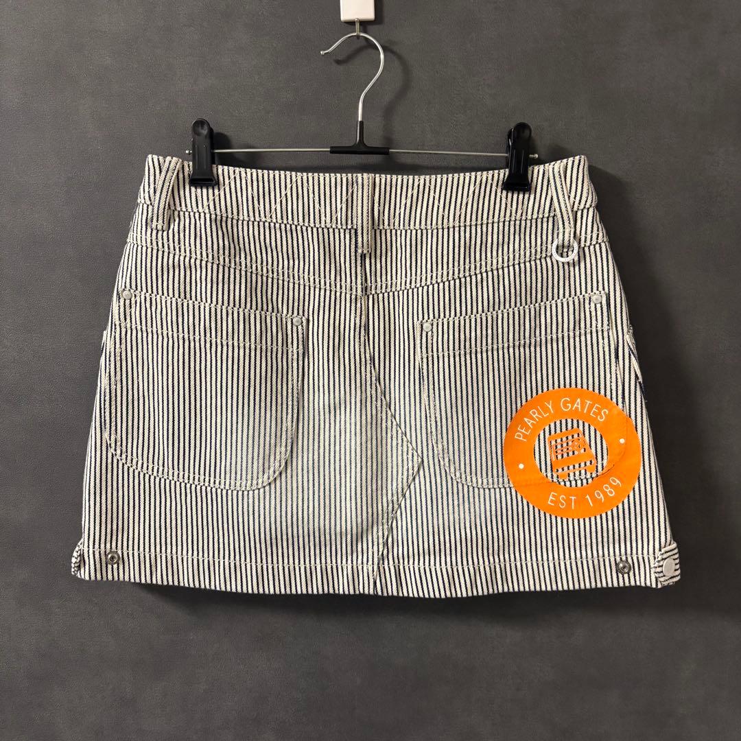 PEARLY GATES ゴルフ スカート L相当 ストライプ柄 - メルカリ
