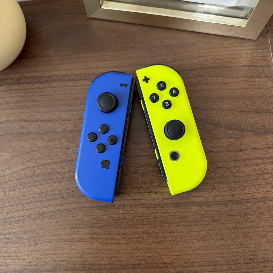 Nintendo Switch ジョイコン ブルー/ネオンイエロー - メルカリ